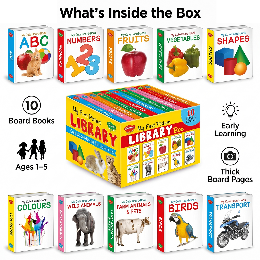 My First Picture Library – 10 Board Books Box